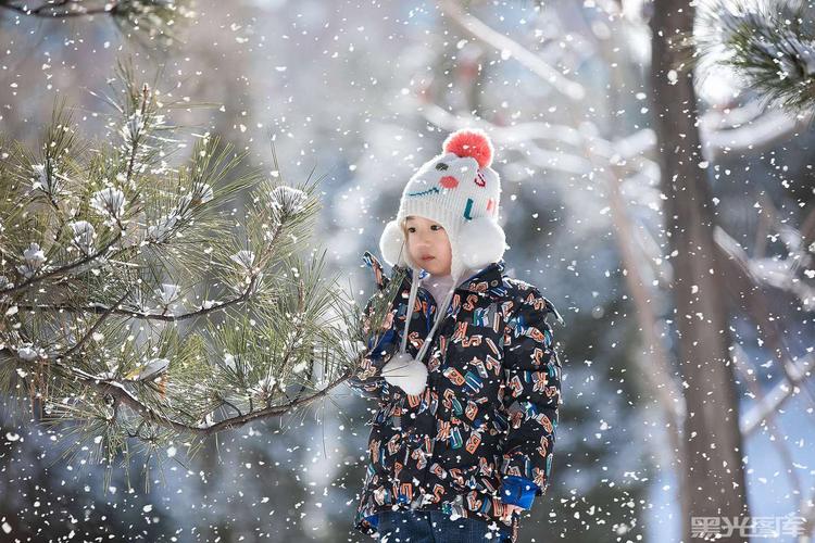 雪景儿童人像