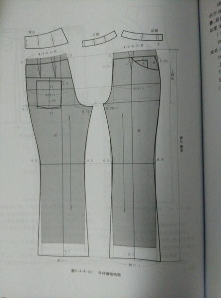 服装设计女裤喇叭裤制图怎么画