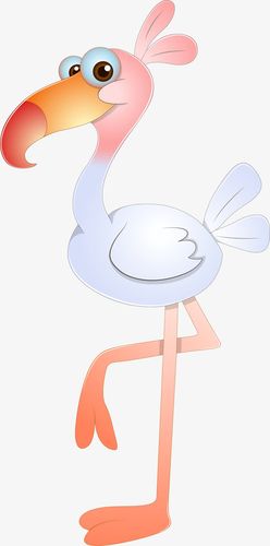 卡通动物白鹭