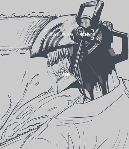 电锯人#电次#线稿_画画_文化_绘画