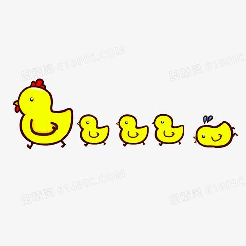 可爱卡通小鸡