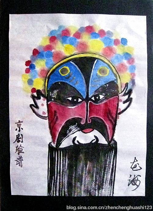 真诚画室【中1】水墨画《京剧脸谱》