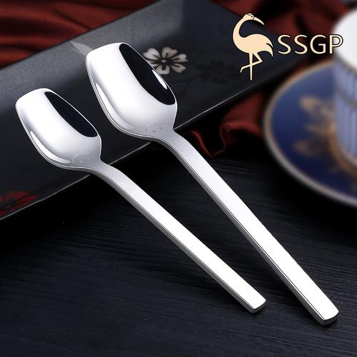 ssgp 304不锈钢勺子加厚汤匙长柄勺汤勺餐勺饭勺笑脸勺成人儿童商品