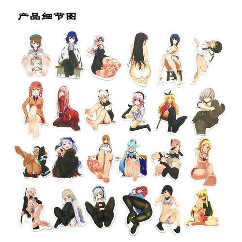 二次元丝袜诱惑高潮少女性感萝莉兔女郎行李手机电脑汽车头盔贴纸