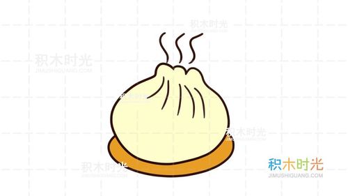 一个香喷喷的大包子简笔画