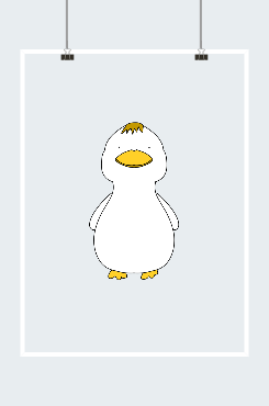 呆萌小鸭子图片