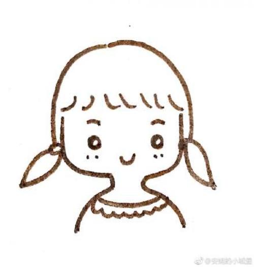 最简单的小女孩的简笔画图片适合小孩子画的小