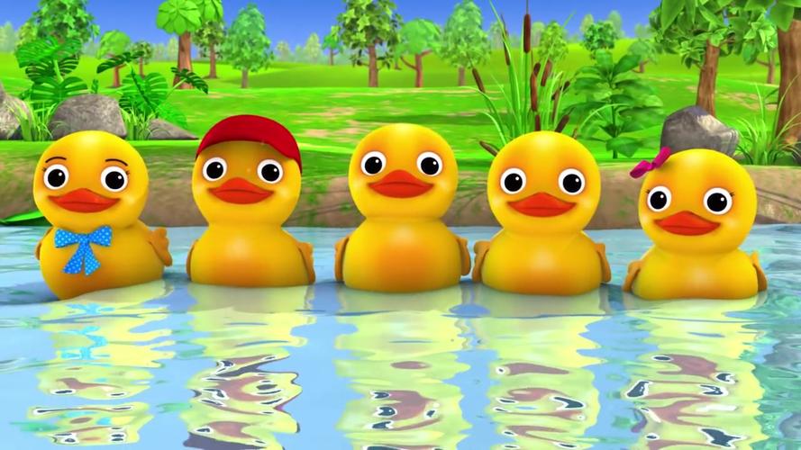 numbers song _ counting five little ducks