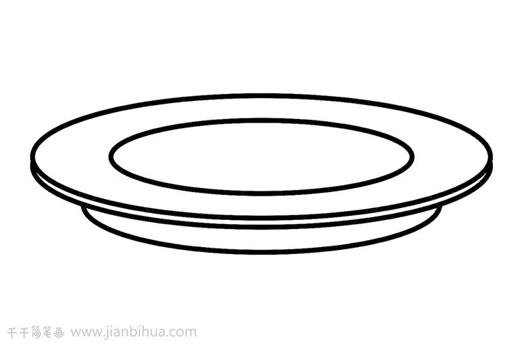 盘子简笔画教程