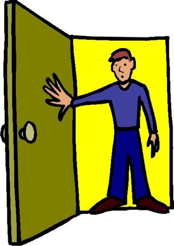 open the door.
