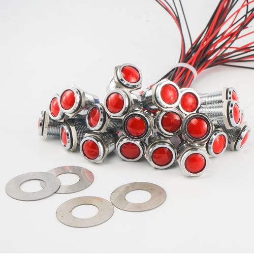 led金属指示灯14mm防水红色24v万达配电箱开关电源led
