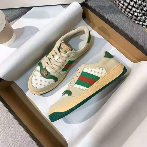 gucci小脏鞋,gucci小脏鞋开胶 真皮酷奇小脏鞋女g家脏脏鞋古琦运动休闲板鞋老花双g