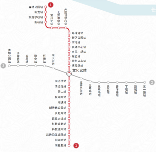 根据规划,常州地铁2号线一期工程预计在本月正式开通.