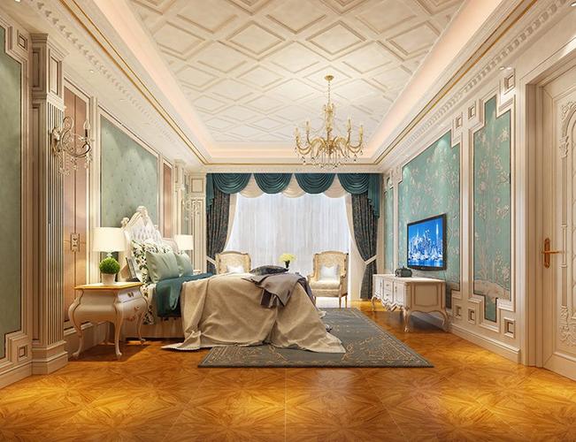 顶墙网 吊顶装修效果图 新古典风格吊顶图片 卧室菱形吊顶效果图