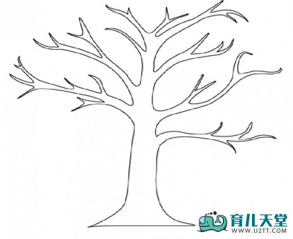 幼儿简笔画大树图片,卡通树干简笔画图片