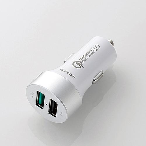 4a自动识别2孔usb充电器/白色(车充 扩充 快速车充 usb)