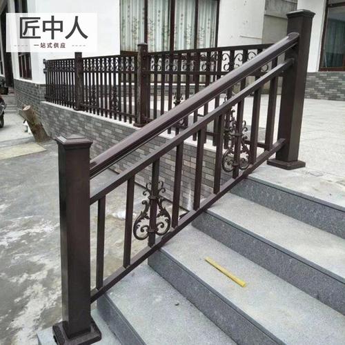 [匠中人全铝家具] 铝合金楼梯扶手栏杆别墅庭院围栏立柱 铝艺护栏阳台