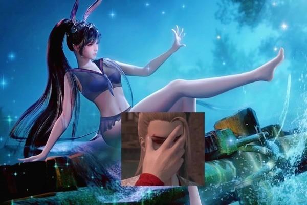 就像官方给出的这张史莱克七怪戏水照,咱小舞姐穿的就是很保守的粉色