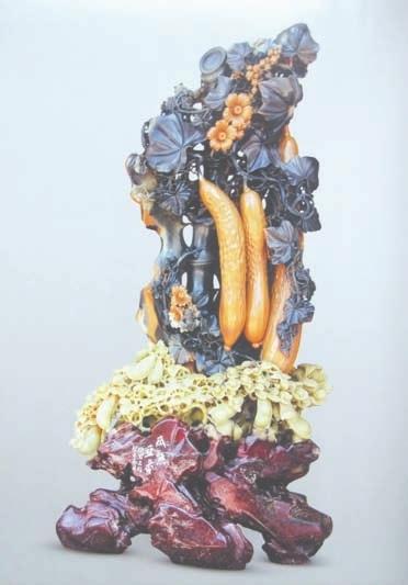 图为吴裕军收藏的首件倪东方作品《瓜熟豆香》