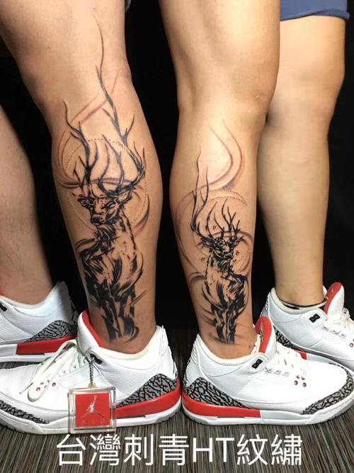 麋鹿_纹身图案手稿图片_crazytao的纹身作品集