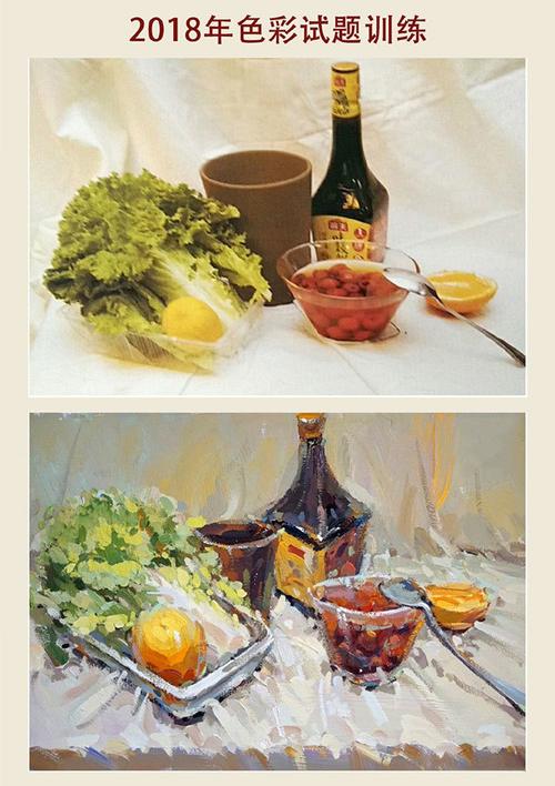 但考试色彩毕竟还是考试色彩,考试是有要求的,构图,色调,空间,黑白灰