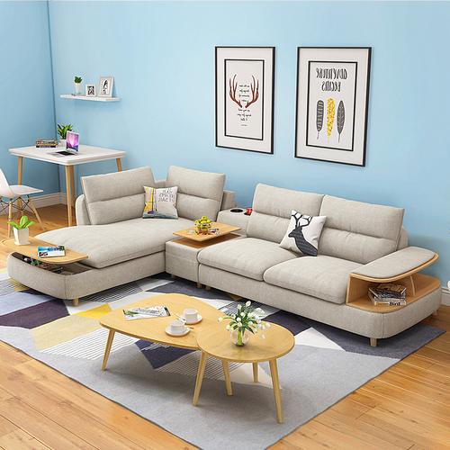 a家家具沙发沙发组合简约现代布艺沙发小户型多人经济型客厅出租房