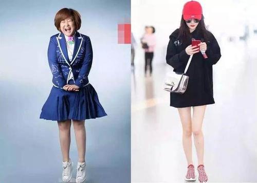 身高166.5的杨幂和身高166的贾玲,谁看起来更高就不用说了吧