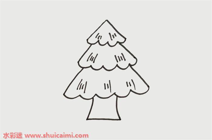 松树简笔画的画法步骤图解