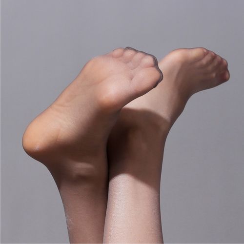 丝滑油亮定脚形脚尖全透明超薄硅胶防滑高筒袜性感长筒丝袜女情趣