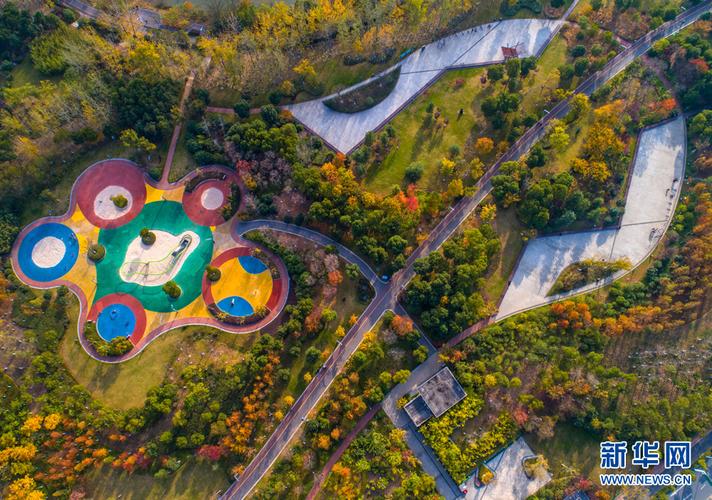 11月21日,航拍安徽省合肥市庐州公园.