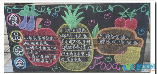食品安全教育黑板报