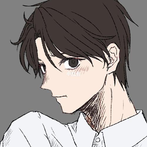 日式动漫男生侧脸杀头像_动漫_头像分享_素材_头像