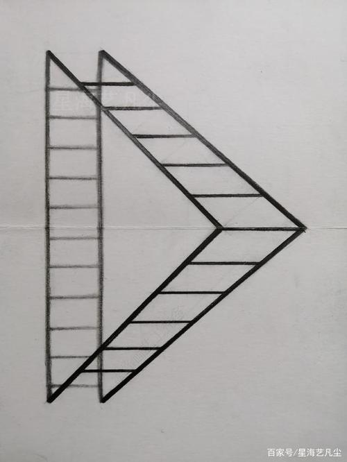 可以举一反三的3d立体画基础教程,如何画一个立体感爆棚的梯子