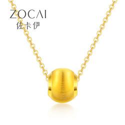 佐卡伊 黄金转运珠 "猫眼石"锁骨吊坠