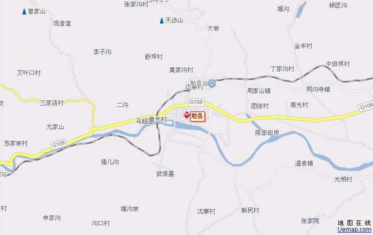 勉县交通地图全图查询