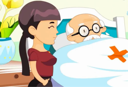 预防跌倒起床三步曲 (1)醒后床上平卧半分钟