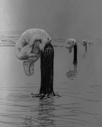 miles johnston 超现实主义素描