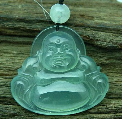 东方晓鸣-天然翡翠佛公吊坠