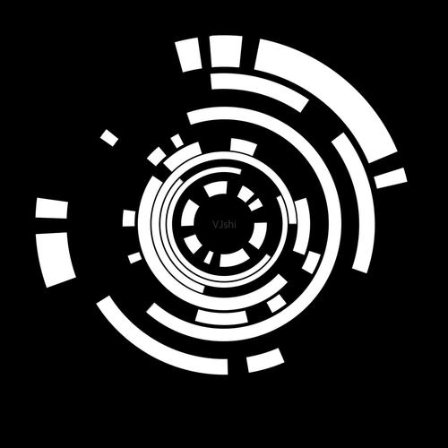 矢量循环动画半圆环状进度条5