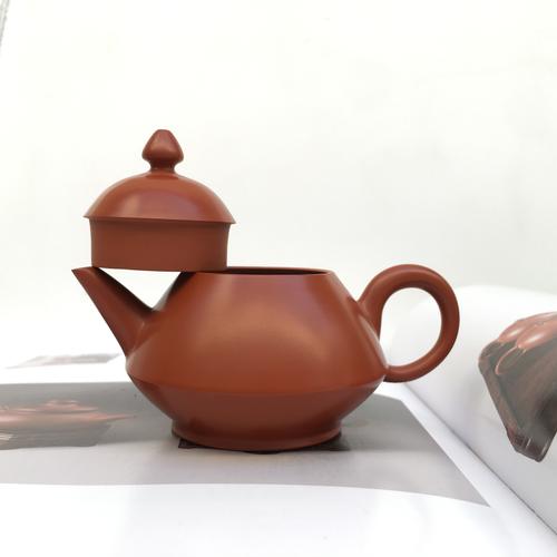 手工老安顺手拉壶章壮雄手拉朱泥壶潮州茶壶紫砂茶壶