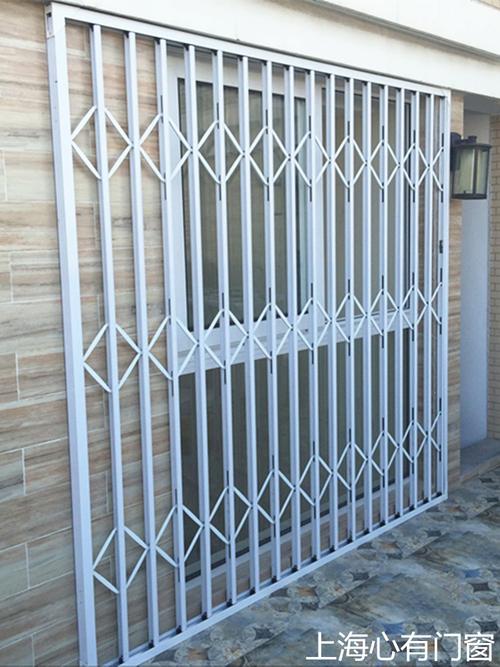 定做开启推拉防盗铝合金折叠拉闸闸门带锁高层防盗窗