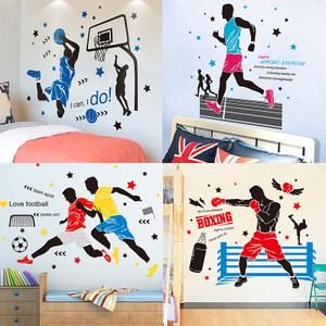 宿舍壁纸大学生寝室房间墙面装饰篮球运动墙贴体育教室文化墙布置