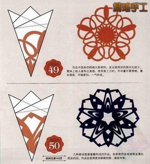 五角折窗花剪纸