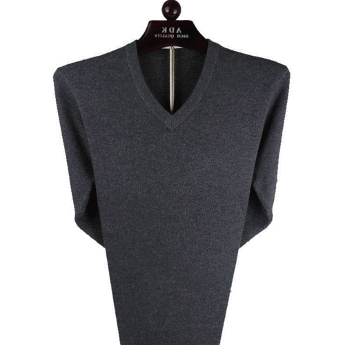 领毛衣鸡心领中老年男羊毛衫休闲大码爸爸装 v 正品男士全羊毛