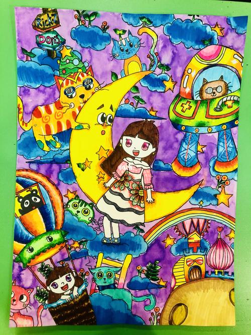 科技幻想|梦想之家|太空遨游|动物园|儿童画_儿童画_动物园_创意儿童