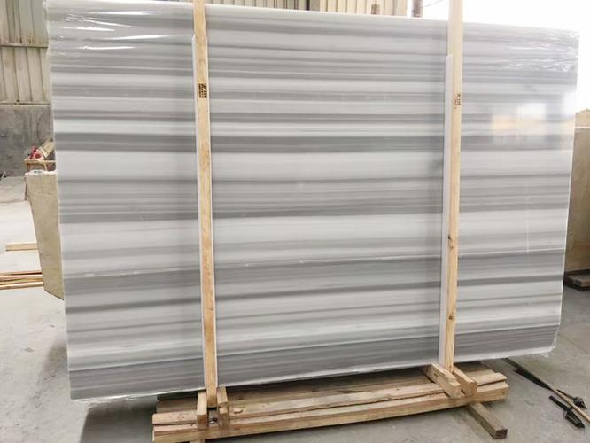 白色大理石别墅大理石干挂石材电梯门套过门石直纹白大理石