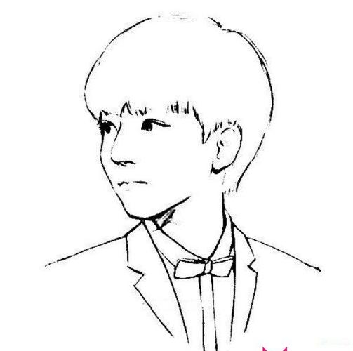 tfboys王俊凯简笔画