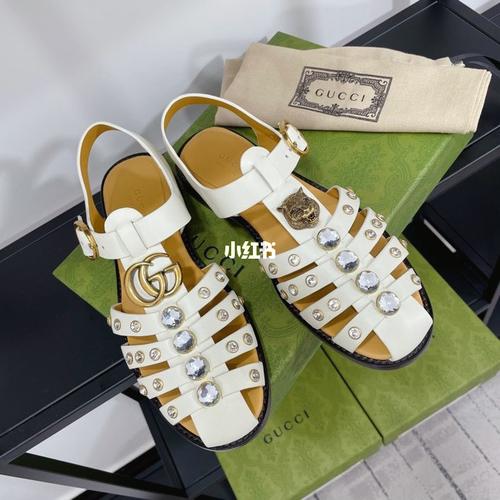 gucci古驰2021新款经典镶钻复古镂空凉鞋_凉鞋_复古_镂空_古驰怎么样