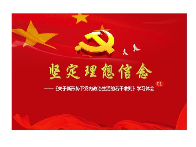 坚定理想信念关于新形势下党内政治生活若干准则学习体会.ppt 26页