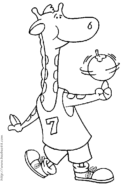 长颈鹿简笔画[25p]_动物简笔画(涂色图片) - 【宝宝吧